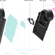 An illustration detailing how the Game Boy Camera + upgrade shell is assembled with the accessory's original parts.